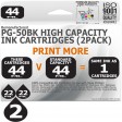 Remanufactured Canon 2 Pack PG-50BK Twin Pack High Capacity Inks