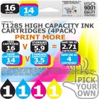 Compatible Epson 4 Pack T1285 High Capacity Ink Cartridges