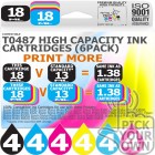 Compatible Epson 24 Pack T0487 High Capacity Ink Cartridges
