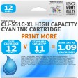 Compatible Canon CLi-551C-XL Cyan High Capacity Ink Cartridge